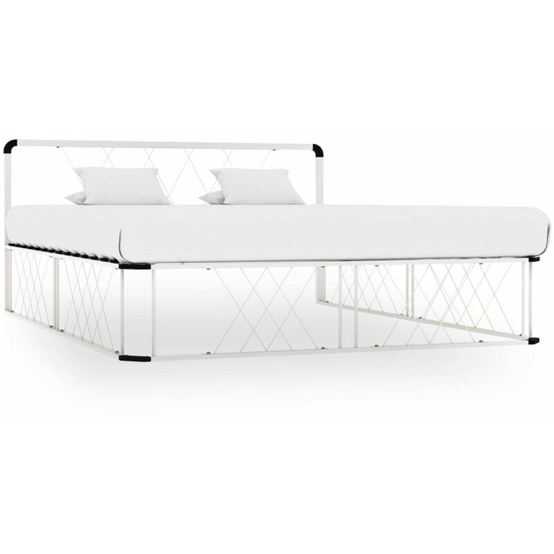 

Estructura de cama de metal blanco 160x200 cm