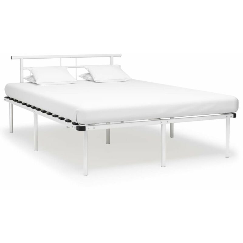 

Estructura de cama de metal blanco 160x200 cm