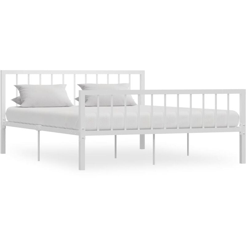 

Estructura de cama de metal blanco 160x200 cm