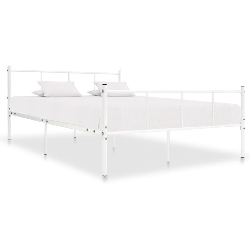 

Estructura de cama de metal blanco 160x200 cm - Blanco