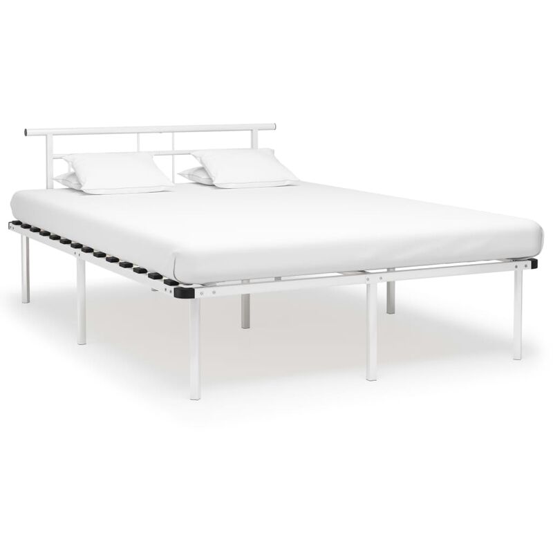 

Estructura de cama de metal blanco 160x200 cm - Blanco