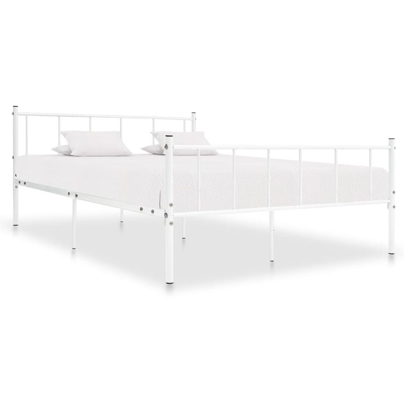 

Estructura de cama de metal blanco 180x200 cm - Blanco