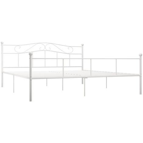 Estructura de cama de metal blanco 200x200 cm vidaXL