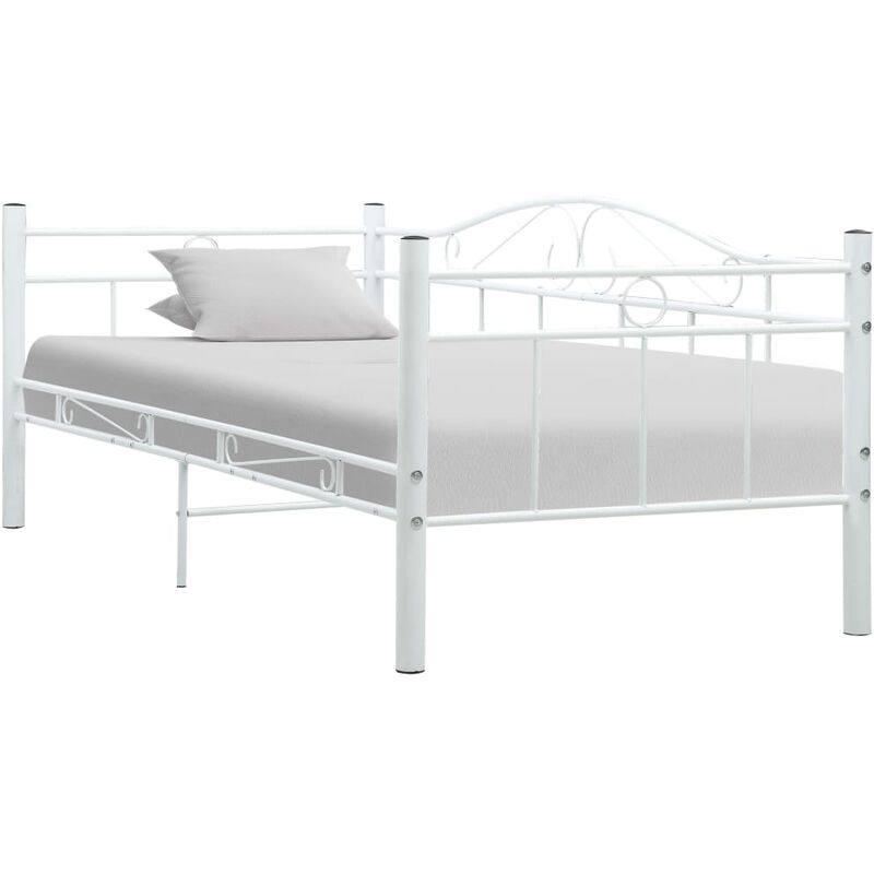 

Estructura de cama de metal blanco 90x200 cm - Blanco