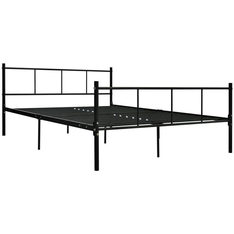 

Estructura de Cama de Metal Negro 140x200 cm - Negro - Vidaxl