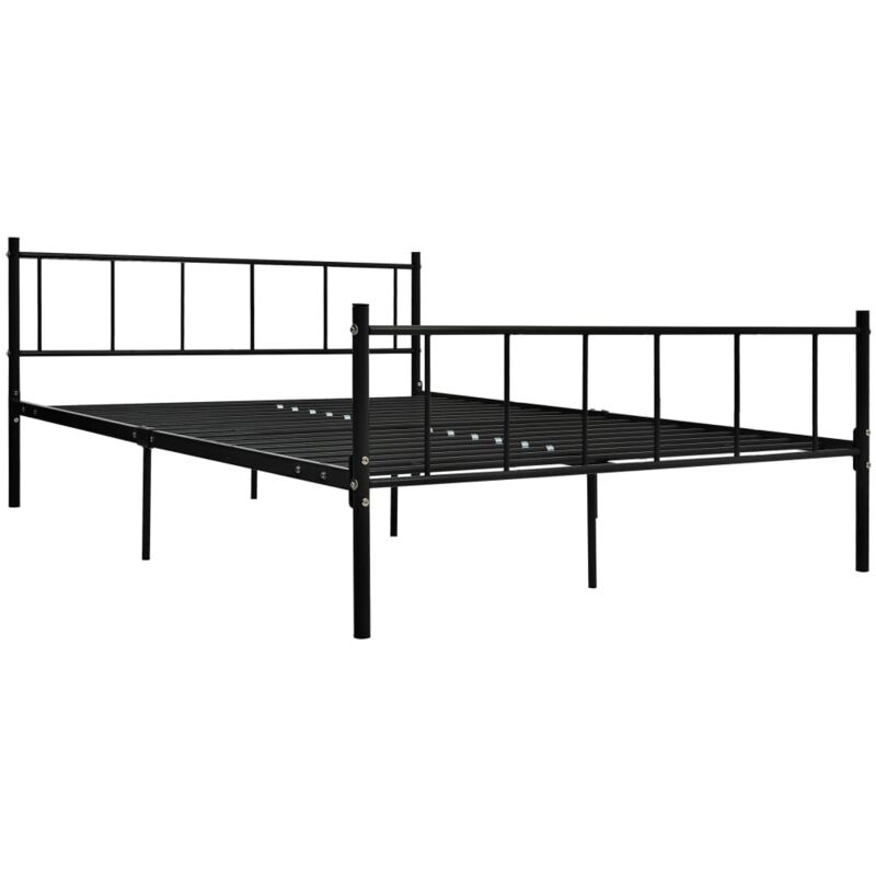 

vidaXL Estructura de Cama de Metal Negro 180x200 cm - Negro