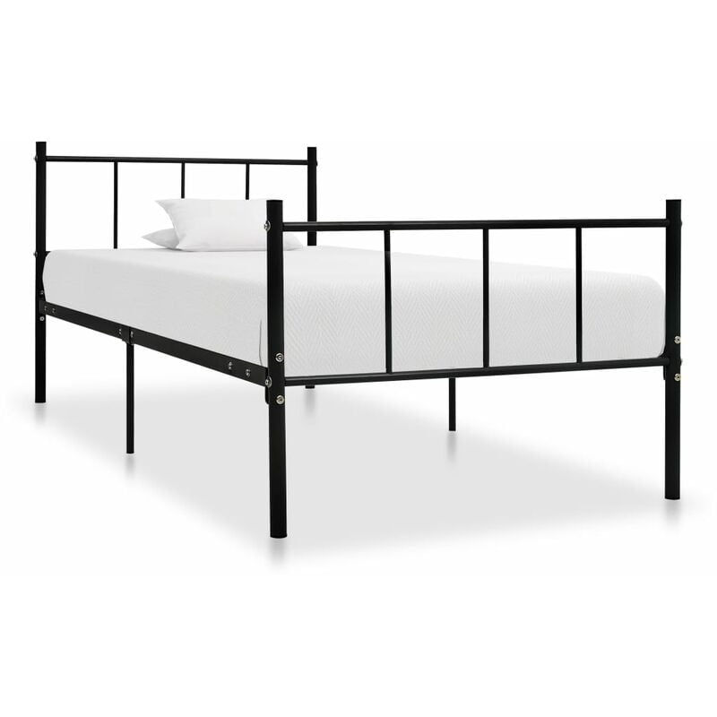 

vidaXL Estructura de Cama de Metal Negro 100x200 cm - Negro