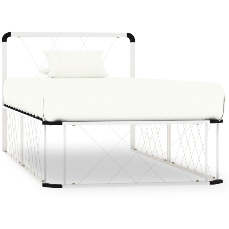 

Estructura de Cama de Metal Blanco 100x200 cm - Blanco - Vidaxl