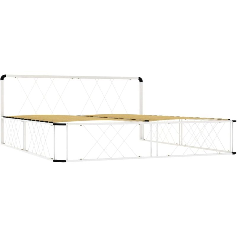 

vidaXL Estructura de Cama de Metal Blanco 200x200 cm - Blanco