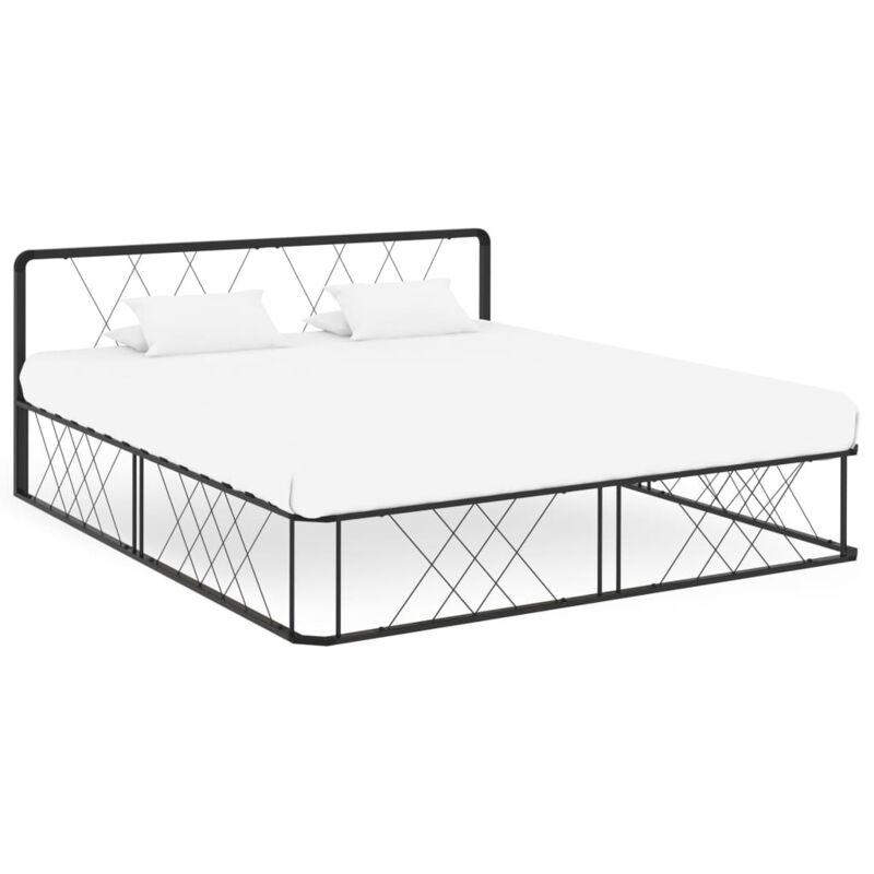 

vidaXL Estructura de Cama de Metal Negro 180x200 cm - Negro