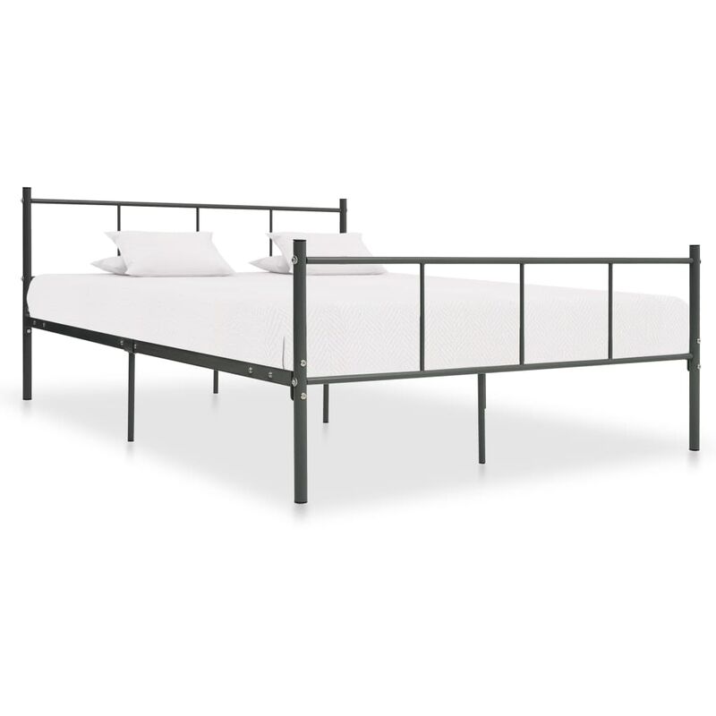

Estructura de cama de metal gris 120x200 cm