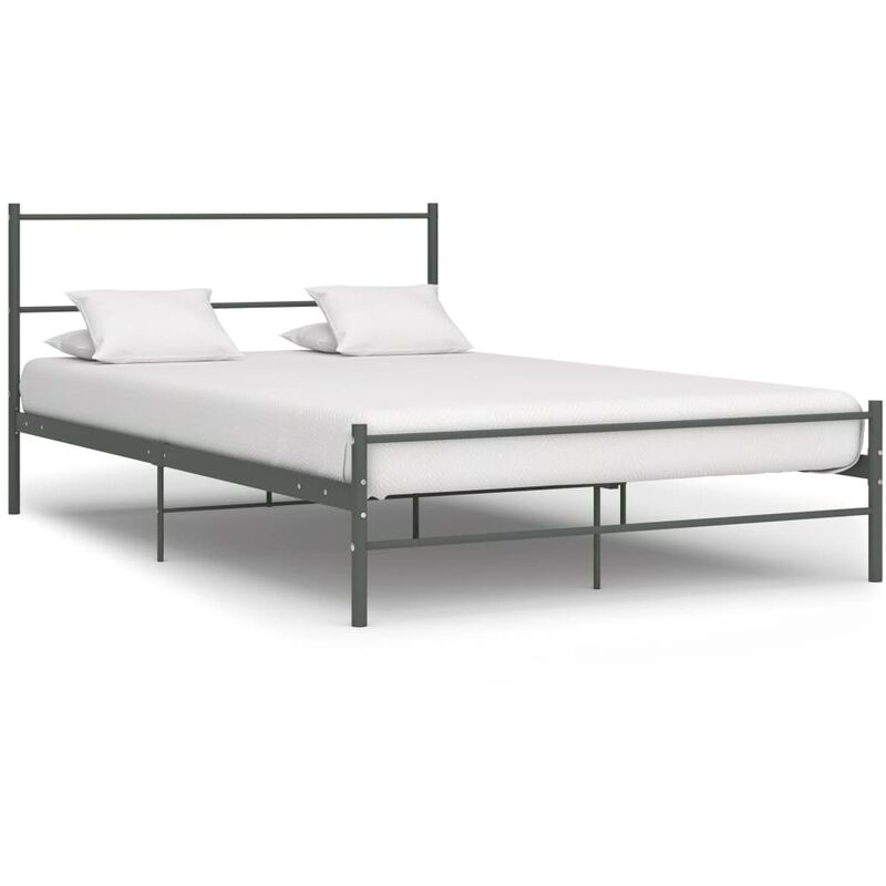 

Estructura de cama de metal gris 120x200 cm
