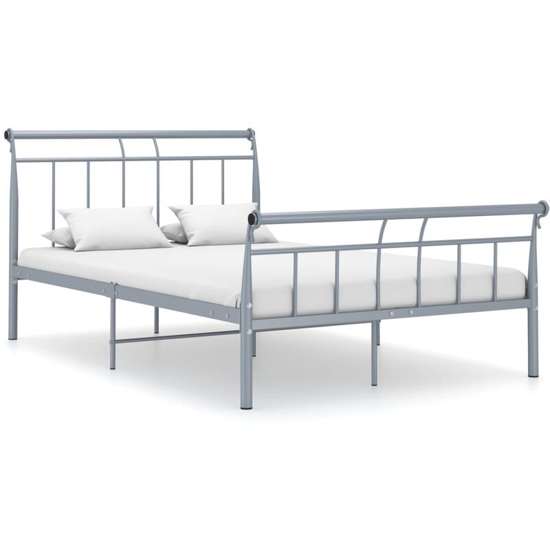 

Estructura de cama de metal gris 120x200 cm