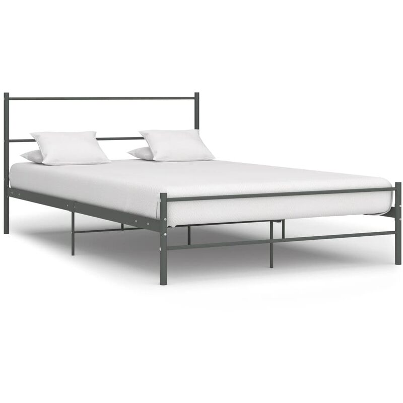 

Estructura de cama de metal gris 120x200 cm - Gris