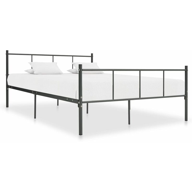 

Estructura de cama de metal gris 120x200 cm - Gris