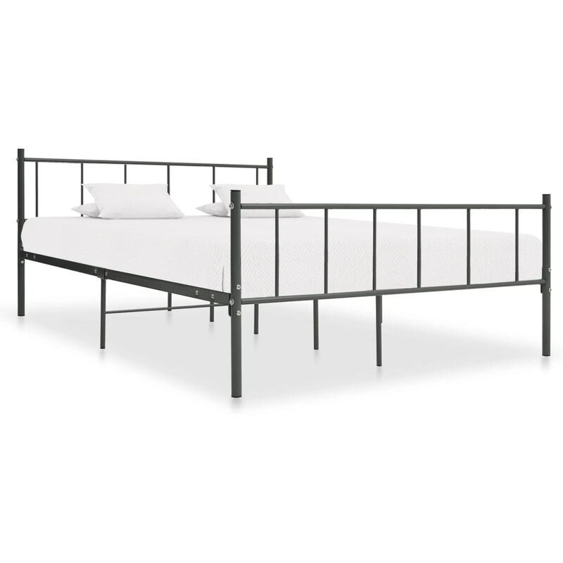 

Estructura de cama de metal gris 180x200 cm