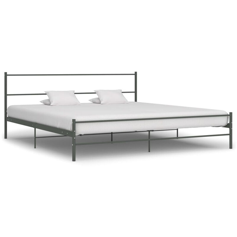 

Estructura de cama de metal gris 180x200 cm