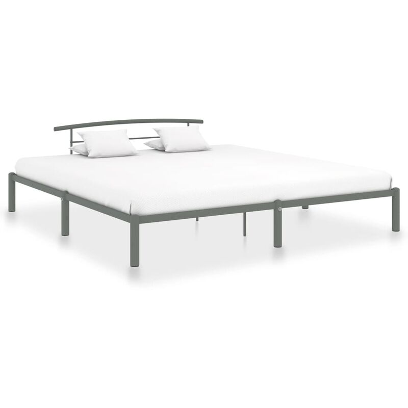 

Estructura de cama de metal gris 180x200 cm