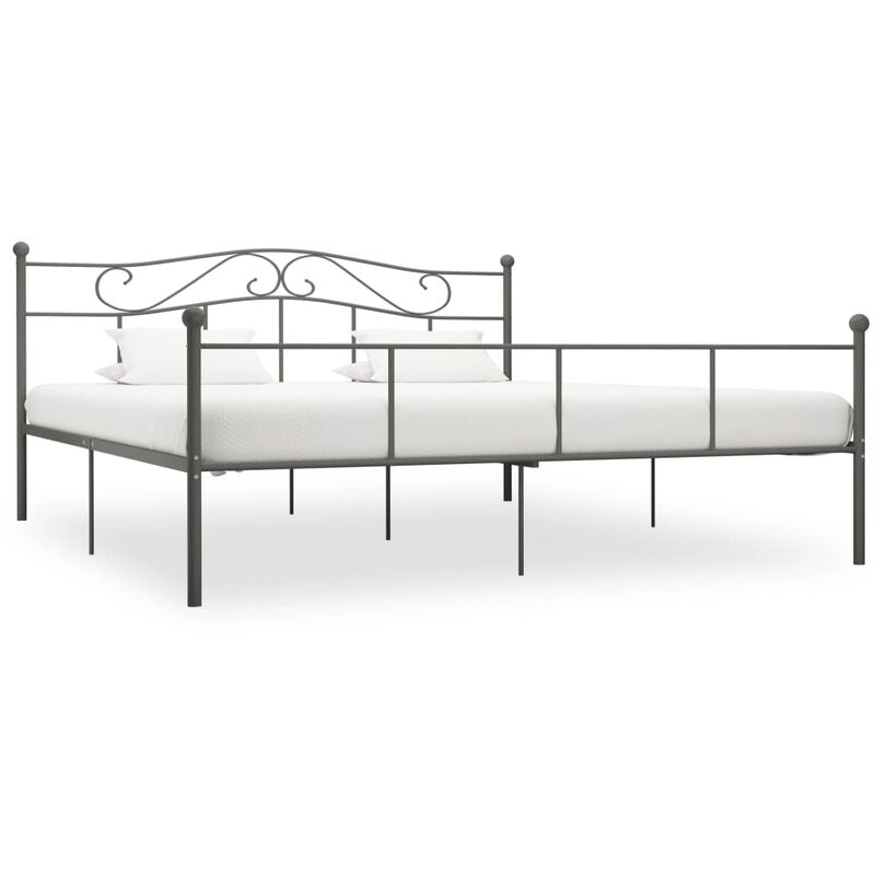 

Estructura de cama de metal gris 180x200 cm - Gris