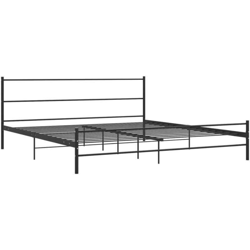 

vidaXL Estructura de Cama de Metal Negro 180x200 cm - Negro