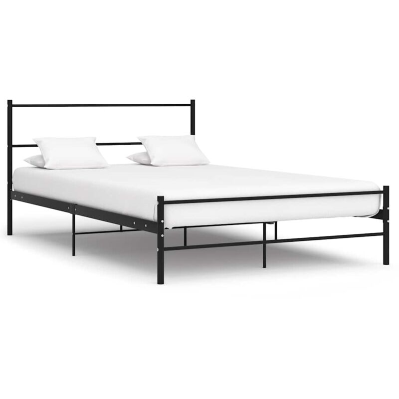 

vidaXL Estructura de Cama de Metal Negro 140x200 cm - Negro