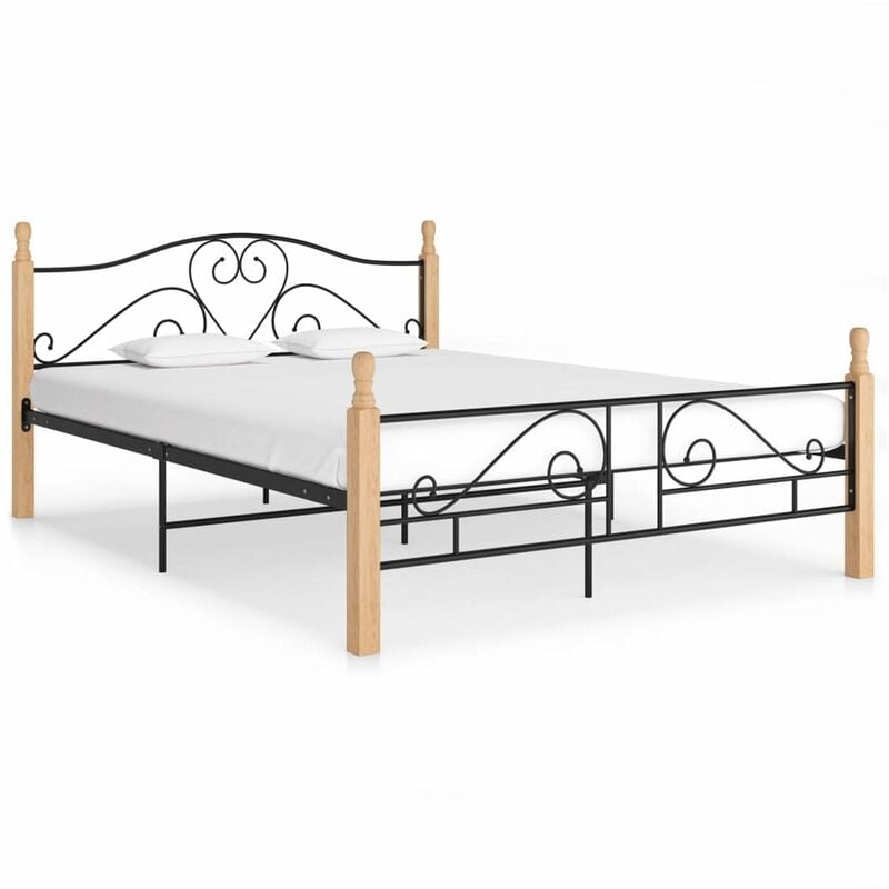 

Estructura de cama de metal negra 140x200 cm