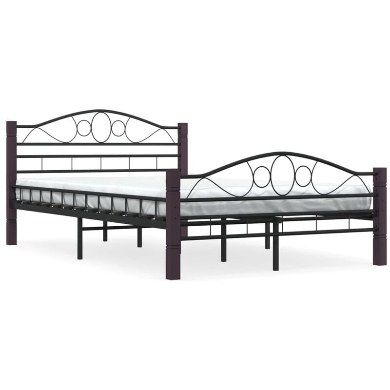 

Estructura de cama de metal negra 140x200 cm - Negro