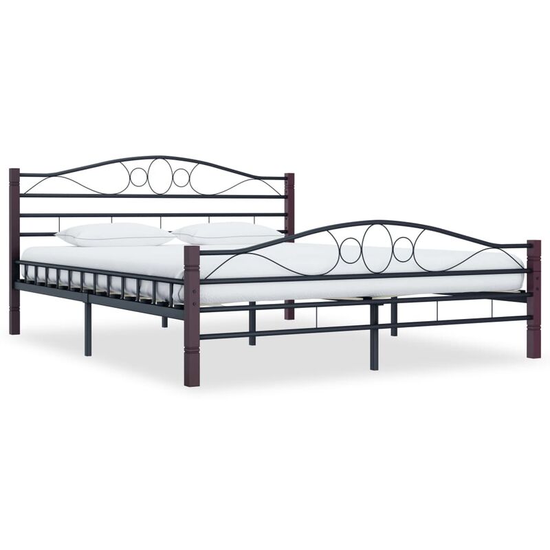 

Estructura de cama de metal negra 160x200 cm