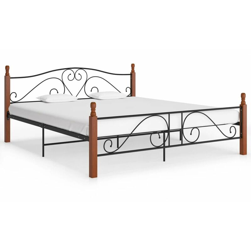 

Estructura de cama de metal negra 180x200 cm