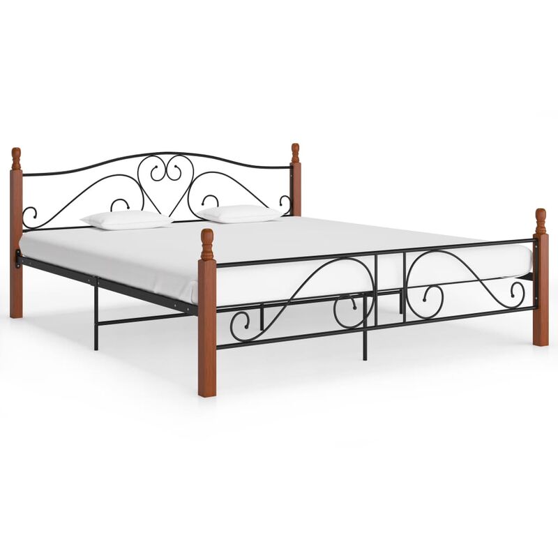 

Estructura de cama de metal negra 180x200 cm - Negro
