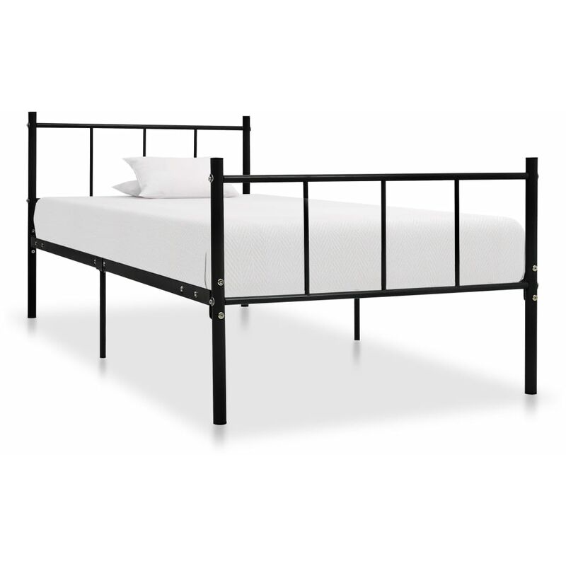 

Estructura de cama de metal negro 100x200 cm