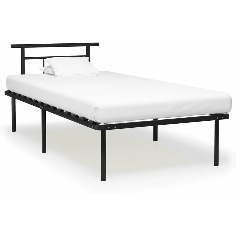 

Estructura de cama de metal negro 100x200 cm