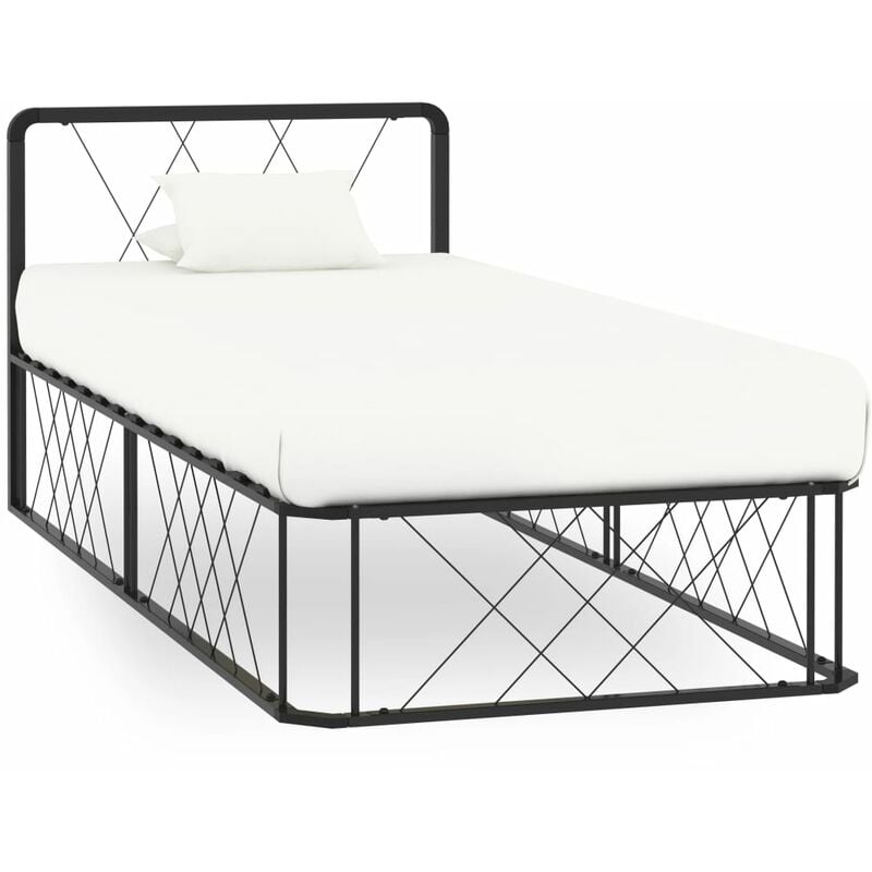 

Estructura de cama de metal negro 100x200 cm