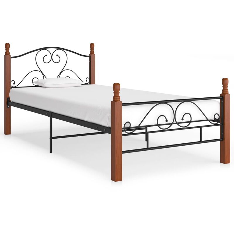 

Estructura de cama de metal negro 100x200 cm - Negro