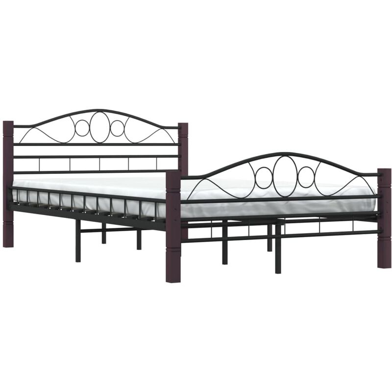 

Estructura de Cama de Metal Negro 120x200 cm - Negro - Vidaxl