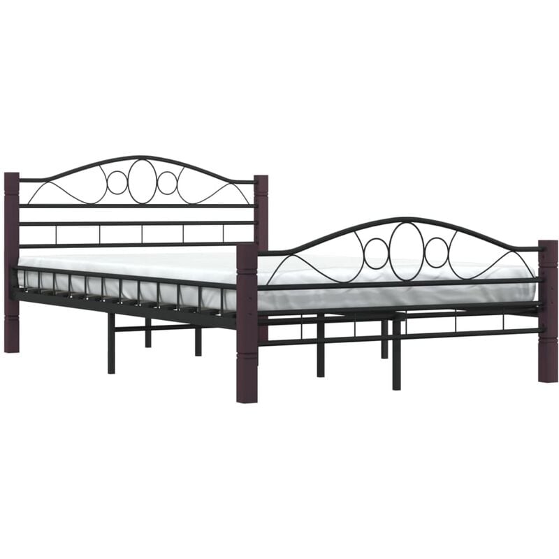 

Estructura de Cama de Metal Negra 140x200 cm - Negro - Vidaxl