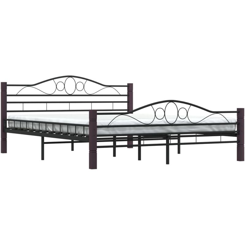 

Estructura de Cama de Metal Negra 160x200 cm - Negro - Vidaxl
