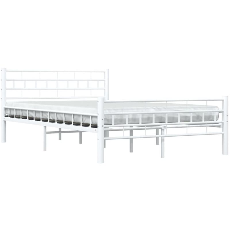 

Estructura de Cama de Metal Blanco 120x200 cm - Blanco - Vidaxl