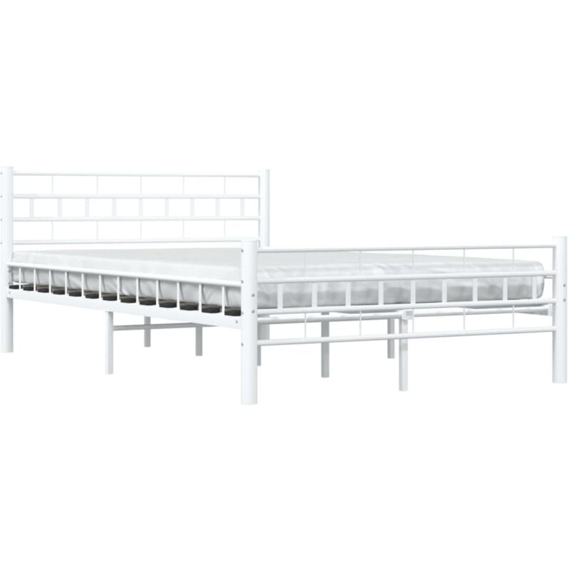 

Estructura de Cama de Metal Blanco 140x200 cm - Blanco - Vidaxl