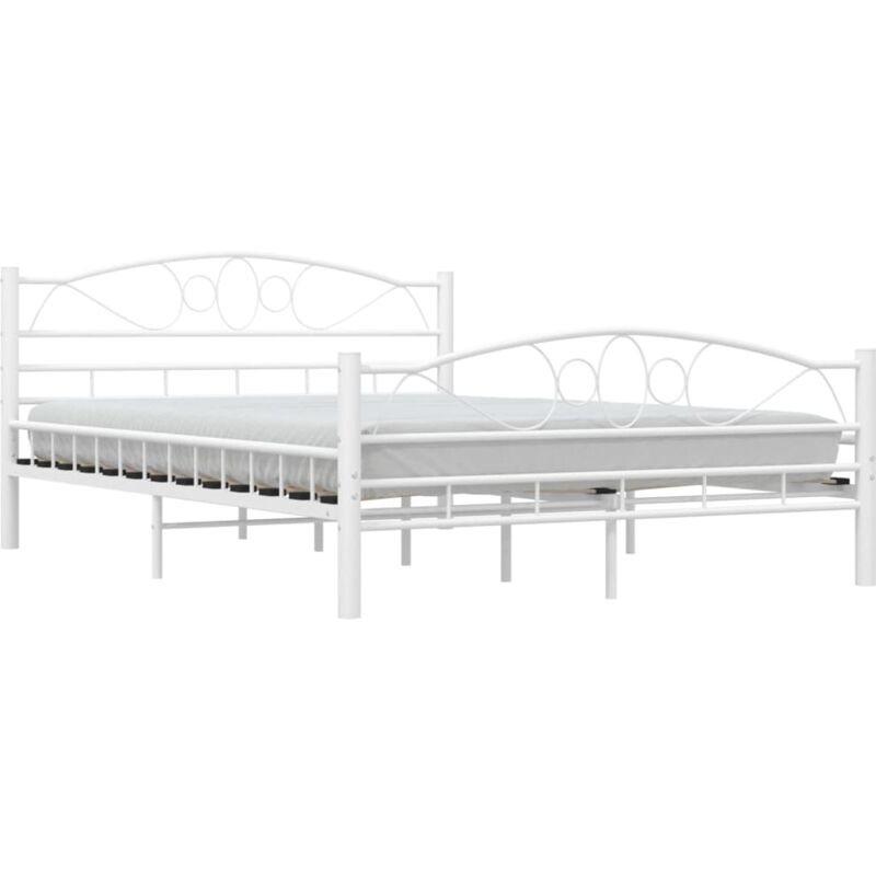 

Estructura de Cama de Metal Blanco 140x200 cm - Blanco - Vidaxl