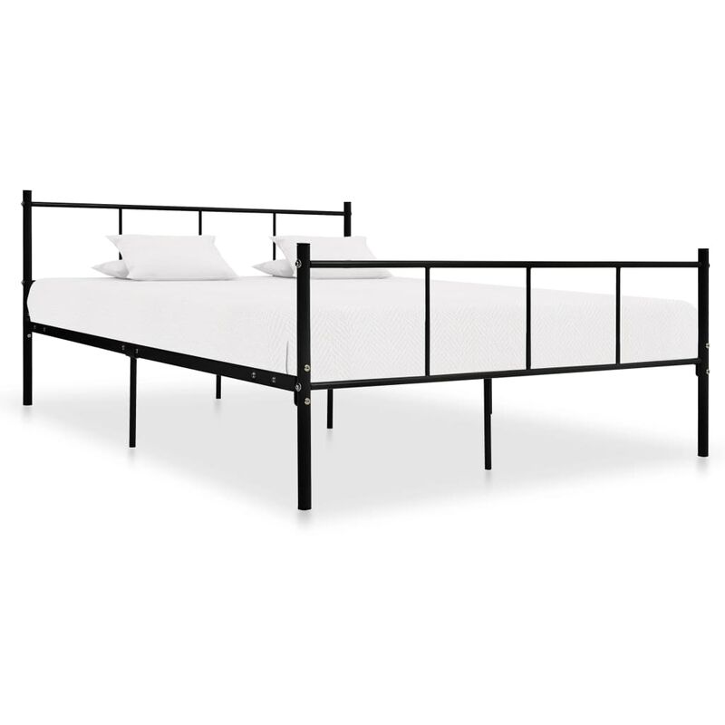 

Estructura de cama de metal negro 140x200 cm
