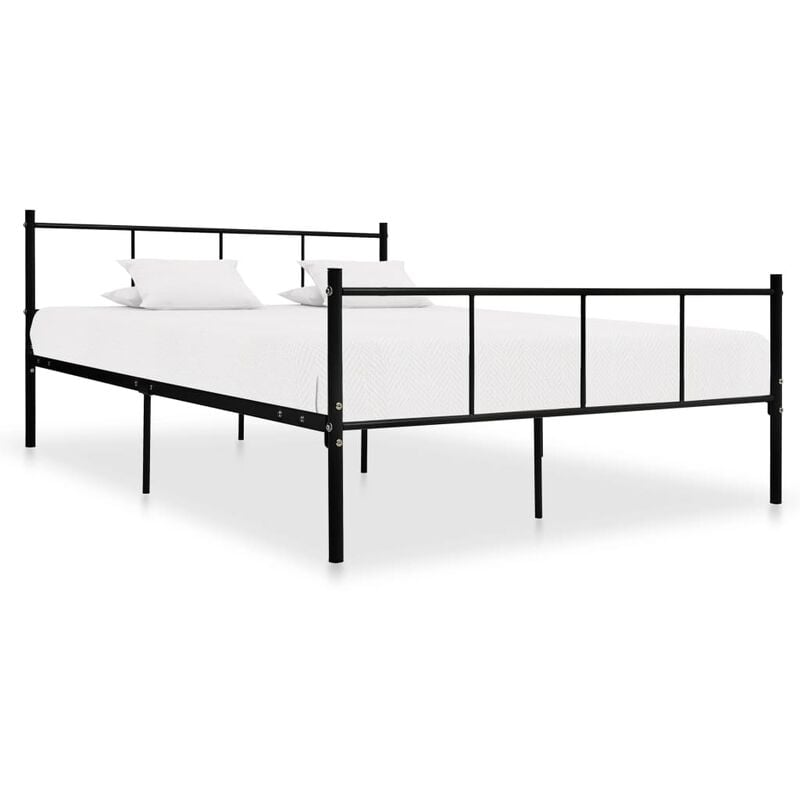 

Estructura de cama de metal negro 140x200 cm