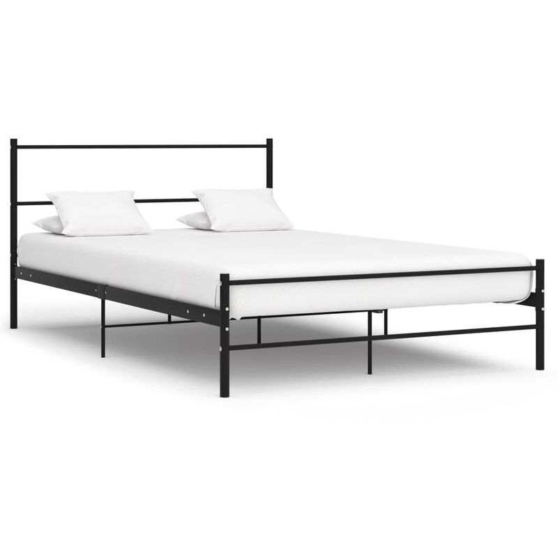 

Estructura de cama de metal negro 140x200 cm - Negro