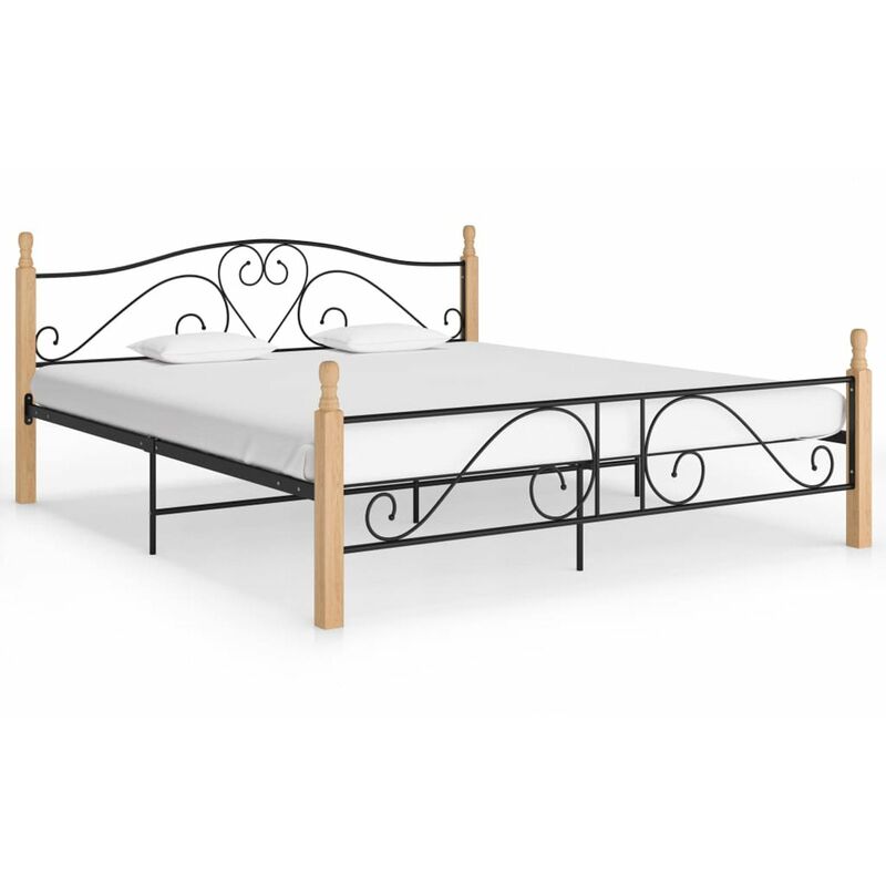 

Estructura de cama de metal negro 200x200 cm