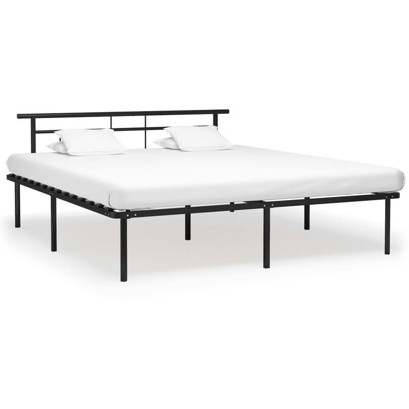 

Estructura de cama de metal negro 200x200 cm