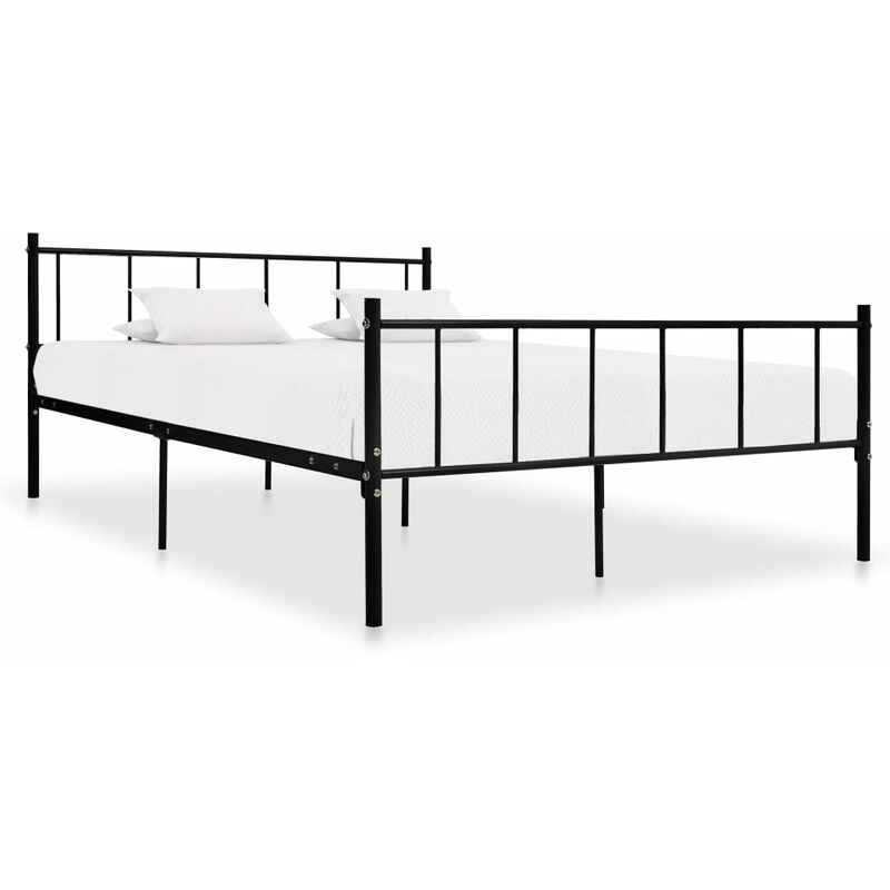 

Estructura de cama de metal negro 200x200 cm - Negro