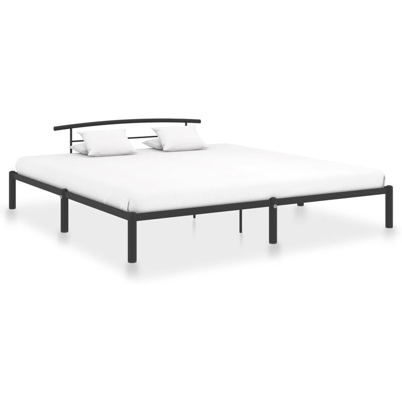 

Estructura de cama de metal negro 200x200 cm - Negro