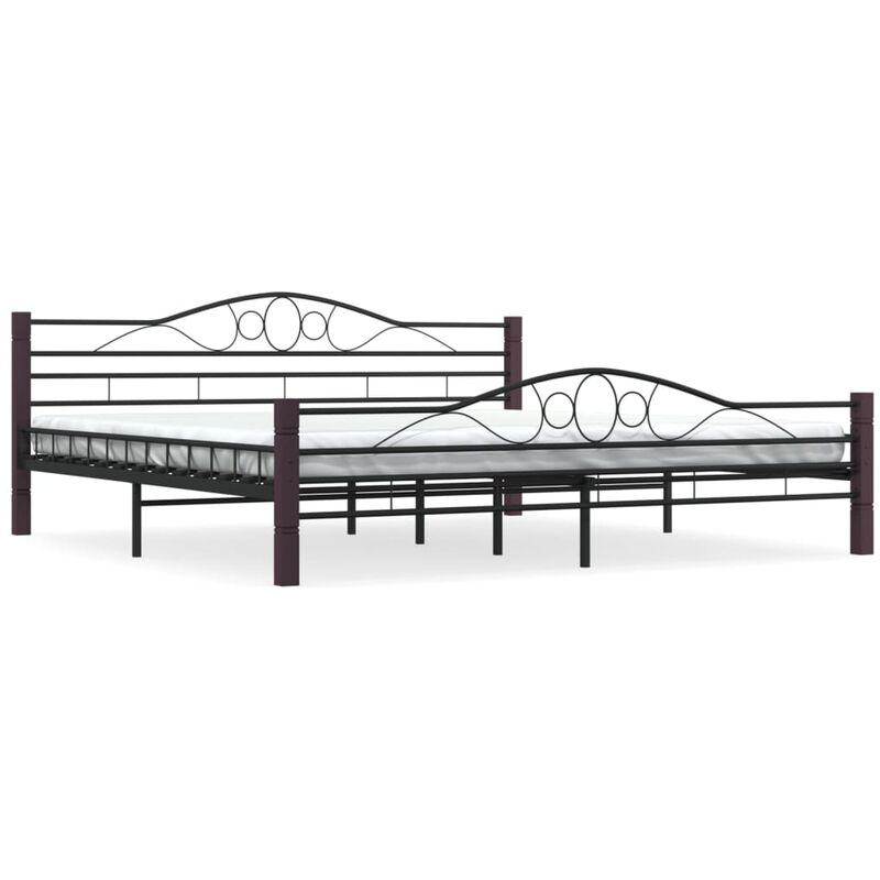 

Estructura de cama de metal negro 200x200 cm - Negro