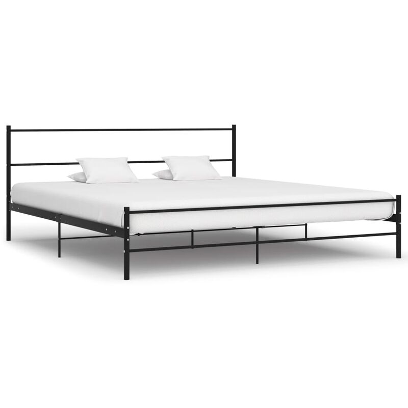 

Estructura de cama de metal negro 200x200 cm - Negro