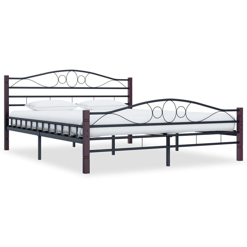 

Estructura de cama de metal negro 200x200 cm